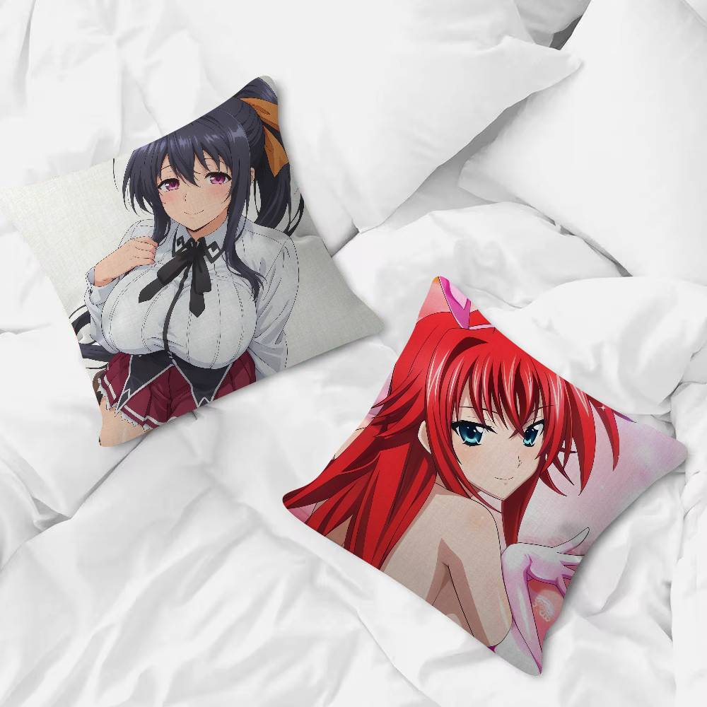 Anime High School D D Cartoon Series Square Pillowcase Soft Waist Sofa Cushion Cover Bedroom Room Pillowcase