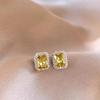 2024 Unique Square Zircon Stud Earrings for Women - 925 Sterling Silver