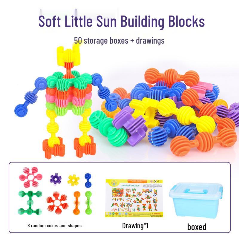 Kindergarten Building Block Toys: Little Sunflower Early Education Puzzle for Boys
