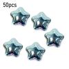 Metallic Star Charms 16mm Electroplated Flatback Stars Five-Pointed Star Charms for DIY Mobile Phone Cases Jewelry Making Hairpins Craft Supplies