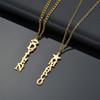 Atoztide Personalized Custom Name Necklaces One Hole Nameplate Pendant for Women Stainless Steel Link Chain Jewelry Gift