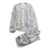 [Netakara] Women's Pajamas, Double Gauze, Long Sleeves, Short Sleeves, 100% Cotton, Double Gauze with Pockets, Room Wear, Sleepwear, Top and Bottom