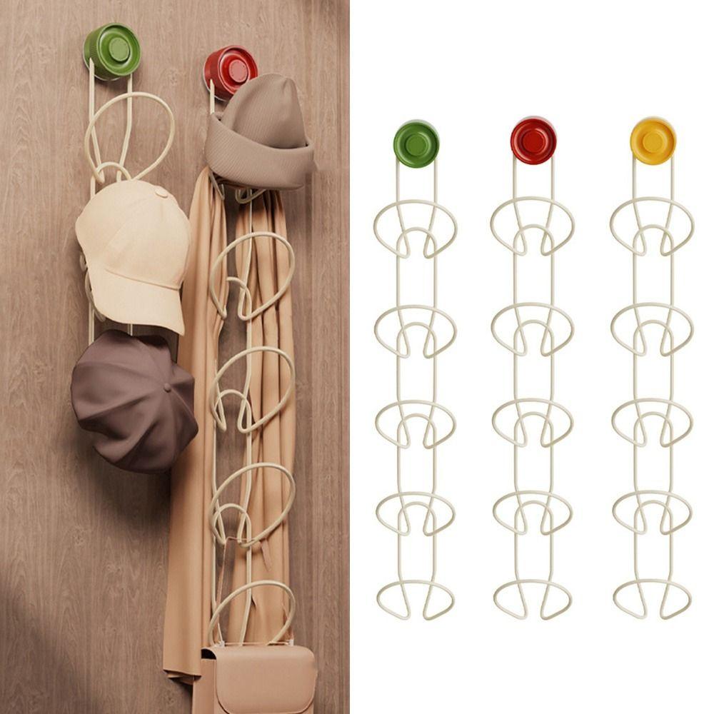 

Stackable Suction Cup Hat Organizer No Punching Hat Storage Rack Baseball Cap Hanger Closet зелений