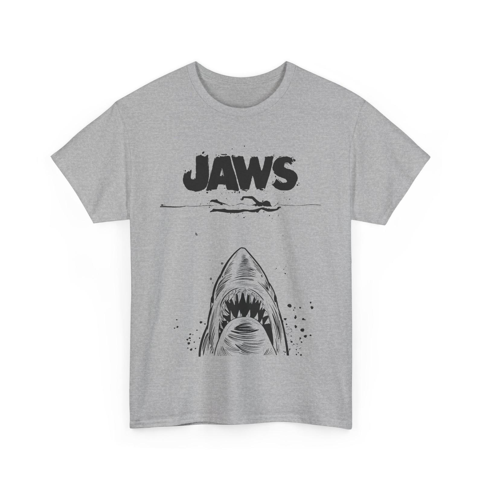 Jaws Poster Black & White Sketch T-Shirt S