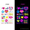 Glow Party Tattoo Stickers Fluorescent Halloween Face Body Sticker Neon Party Supplies Happy Birthday 2025 Halloween Party Decor