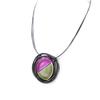 NOA [I2218] - Designer Necklace 'Coloring' Green Pink