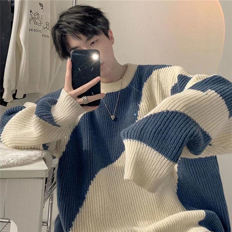 Men's Loose Fit Retro Japanese Style Winter Sweater