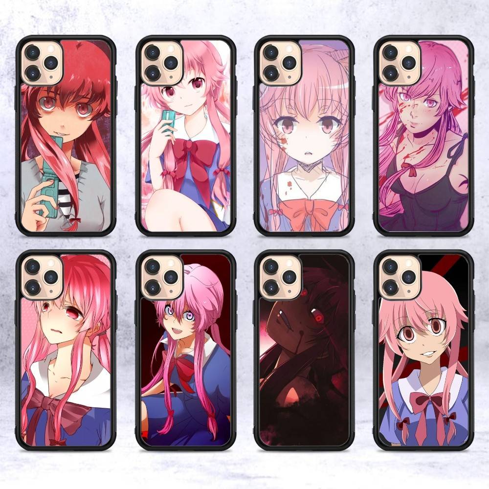 Anime Future Diary Phone Case For Iphone 11 12 13 14 15 Pro Max 17 16 Plus Hard PC+TPU Back Cover