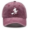 Halloween Witch Print Unisex Adjustable Sun Hat Trucker Hat Fashion Breathable Snapback Baseball Hat Perfect For Party