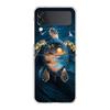Phone Cover For Samsung Galaxy Z Flip 7 6 5 4 Case Transparent For Samsung Z Flip 3 Hard PC Shell Ocean Cute Dolphin Sea Turtle