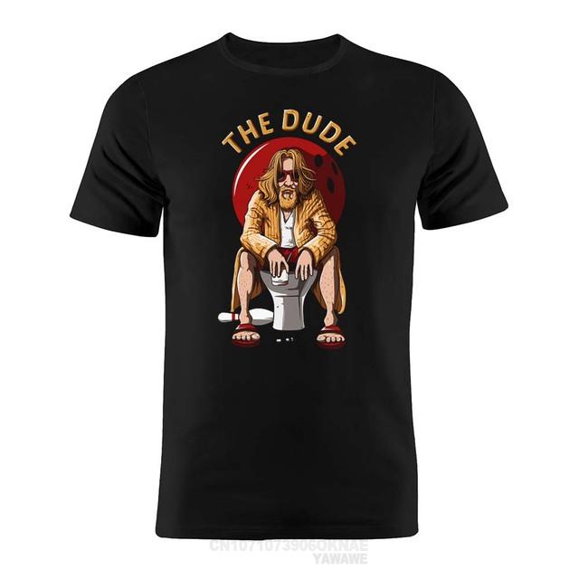 The Big Lebowski TShirts The Dude T Shirt Round Collar Tees TShirt Short Sleeve Adult Streetwear TShirt