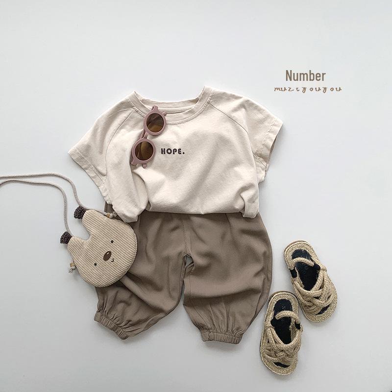 Summer Korean-Japanese Style Baby Retro Short-Sleeved T-Shirt
