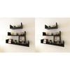 Exclusive House - Wall Shelves 6 Pcs Black