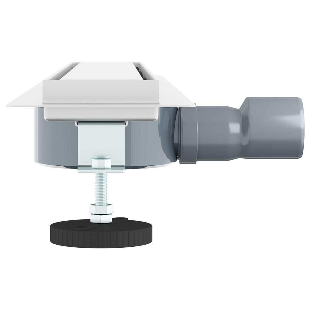 2 in 1 Shower Drain with 360 degrees Siphon Silver 60 cm Stainless Steel 304