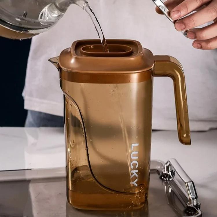 2200ml Cold Water Kettle Plastic Household Tea Making Juice Beverage Jug Food Grade Home Cold Drink Kitchen Bar Supplies Kettle
