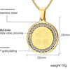 Men's Gold & Silver Stainless Steel Pendant with Cubic Zirconia - PN-627
