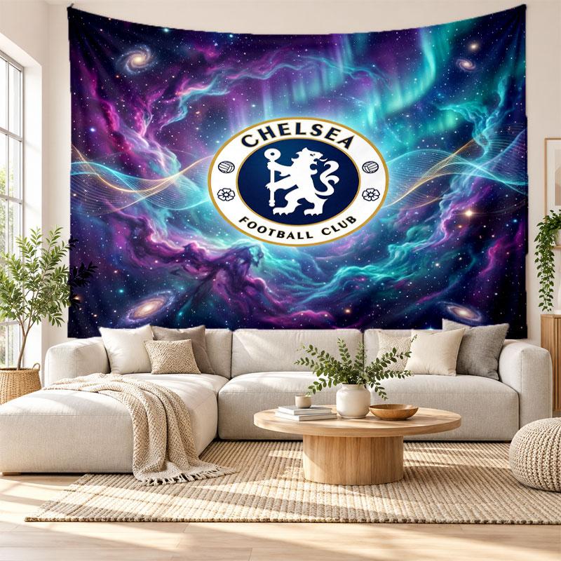 Chelsea FC Wall Tapestry, Soft Fabric Wall Hanging, Decorative Backdrop For Bedroom Home Wall Art