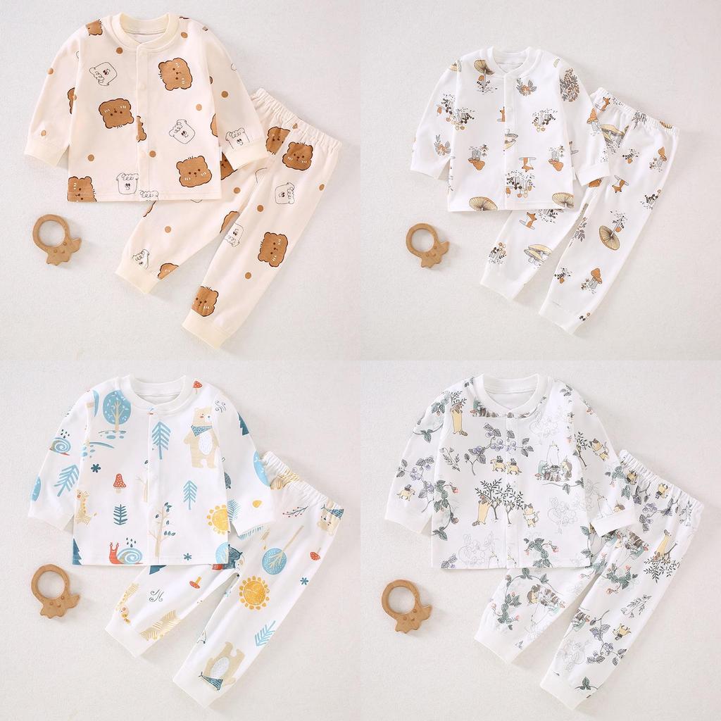 Baby Toddler Cotton Underwear Set With Cartoon And Striped Patterns For All Seasons