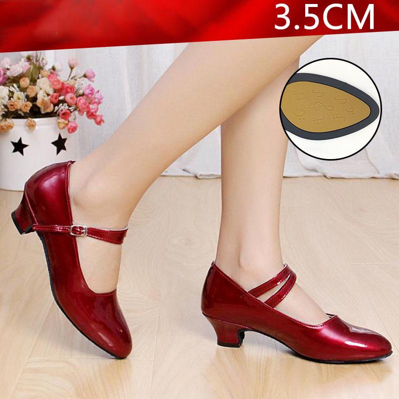 Pantofi de dans latino cu toc jos pentru femei la modă