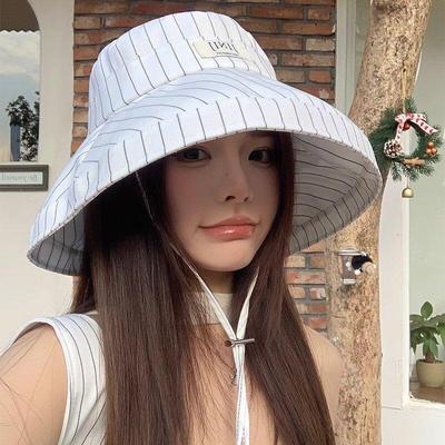 2025 Women's Versatile Korean Style Bucket Hat, Spring/Summer, Large Brim, Sun Protection