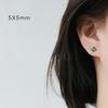 S925 Sterling Zilver Natuurlijke Muntgroene Oorbellen