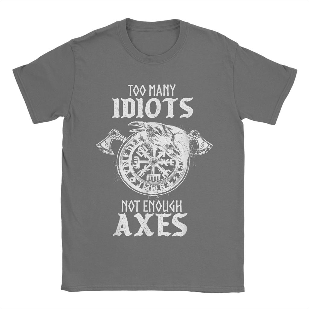 T Shirt Men's Pure Cotton Humorous T-Shirts Norse Helm of Awe Tee Shirt Clothing Gift