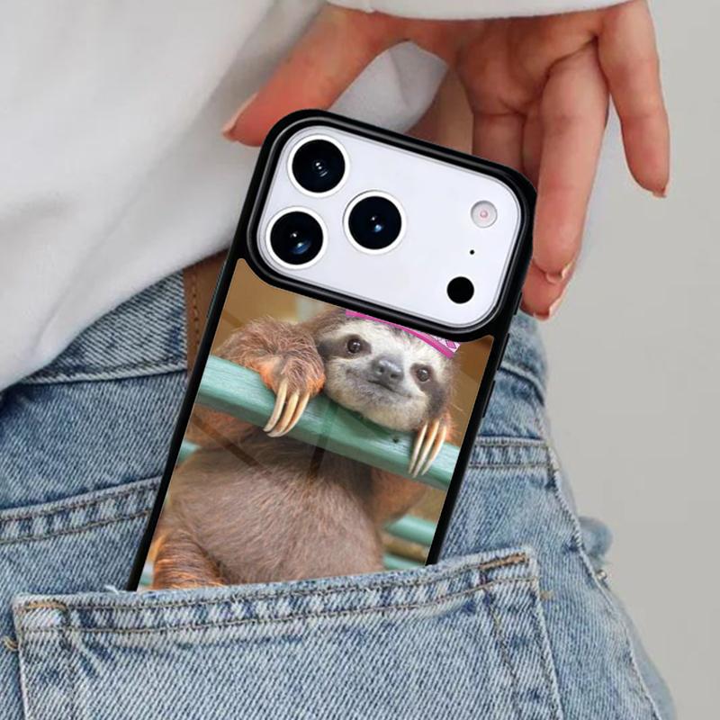 Kawaii Niedlicher Faultier Hänge Handyhülle für iPhone 16e 15 14 13 12 17 Pro Max Plus Air 17pro Hülle Coque