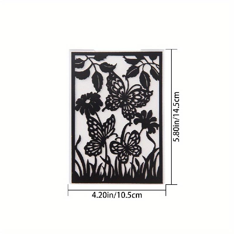 

Beautiful Butterfly And Flower 3D Embossed Folder - Perfect DIY Scrapbook, Card Making And Decoration! белый