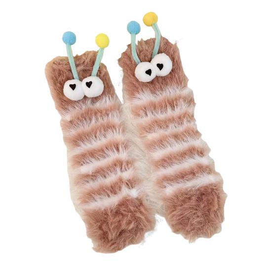 Funny Fuzzy Socks Cute Cartoon Fluffy Slipper Socks Women Men Warm Plush Crew Socks for Indoor Wear Sleep Holidays Birthdays Gift
