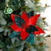 Flower Head Artificial Christmas Flowers Multi-color Xmas Tree Ornaments  Event Layout