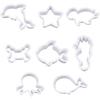 SUPERFINDINGS 8 Styles Plastic Cookie Cutters Ocean Cookie Cutters Polymer Clay Cutters Marine Animal Clay Cutter White Marine Life Cookies Fondant