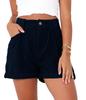 2025 Spring/Summer European & American High Waist Corduroy Loose Shorts for Women