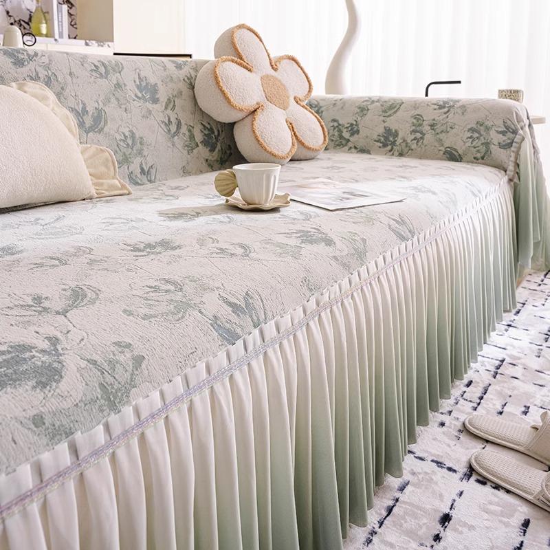 French sofa cover 2025 new skirt sofa towel cover all-inclusive light luxury high-end non-slip universal in all seasons