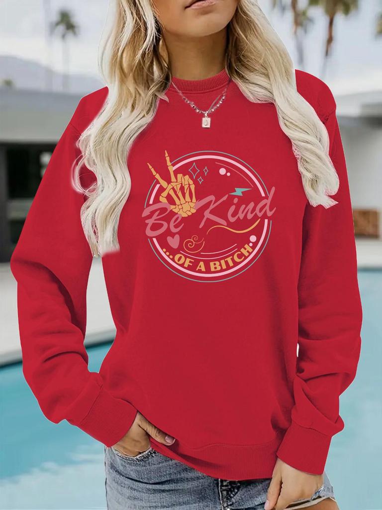 Autumn/Winter Women's Casual Skull Print Pullover Hoodie