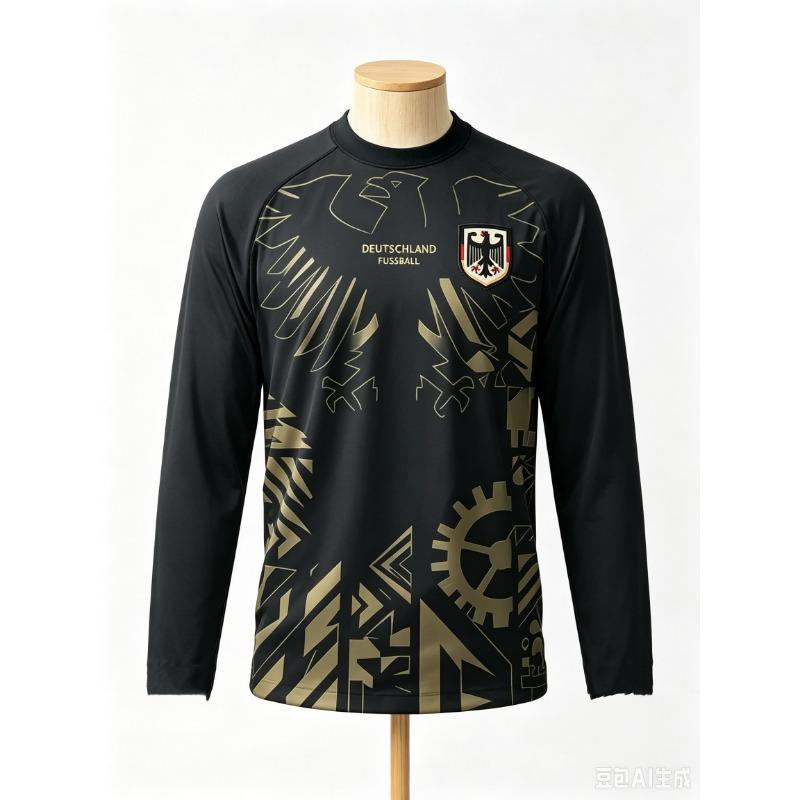 26 Germania Maglia da Calcio Unisex Manica Corta Manica Lunga T-shirt da Calcio Top Sportivi Casual Magliette per Famiglia Bambini Traspirante