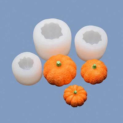 Silicone 3D Pumpkin Candle Mold Handmade Soap Scented Candles Making DIY Cake Chocolate Fondant Cake Mould Baking Tool Bakeware