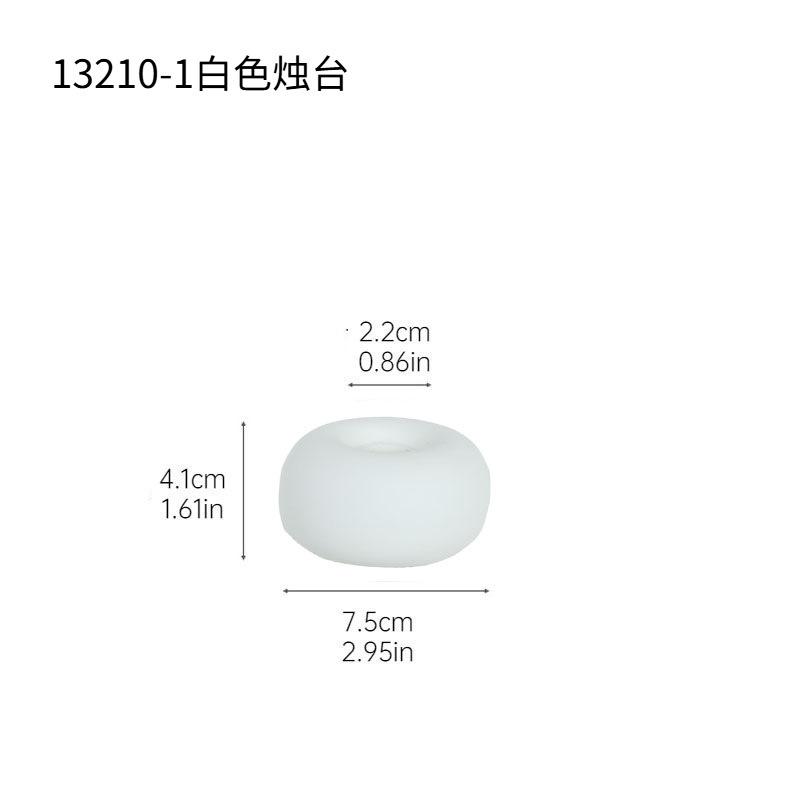 

Nordic White Ceramic Candle Holder Minimalist Round Centerpiece for Living Room Dining Table Decor 2pcs