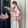Women's Pink College Style Baseball Jacket - Chic Petite Spring/Autumn Trend