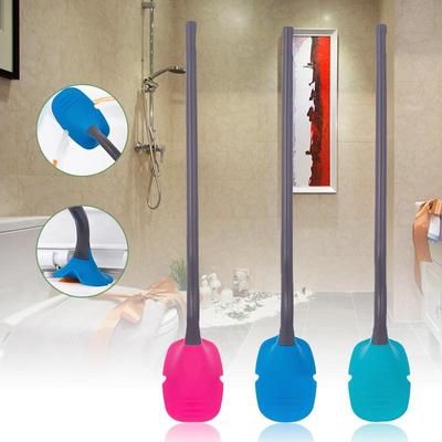Scopino per WC in silicone per bagno domestico di nuovo stile, spazzola morbida a testa piatta a parete, 360°, senza angolo morto