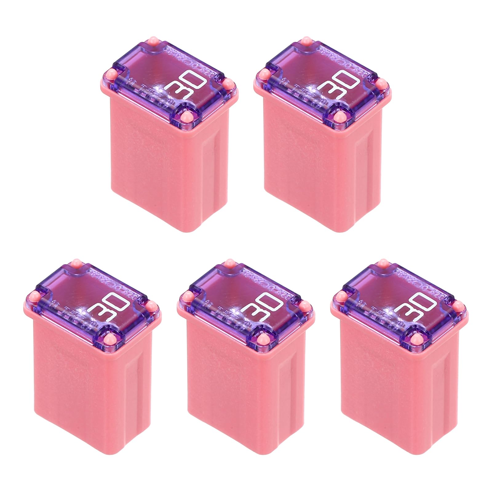 uxcell 5 Piece Micro Cartridge Fuse 30A 32V Slow Blow
