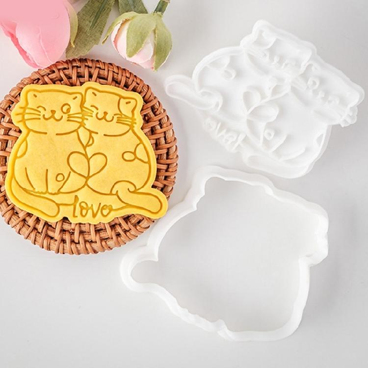Cookie Molds Cat Shaped Valentine's Day Cookie Cutters Easy to Use Baking Gadget