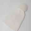 Maia Fox Fur Pom Pom Beanie Hat - Ivory