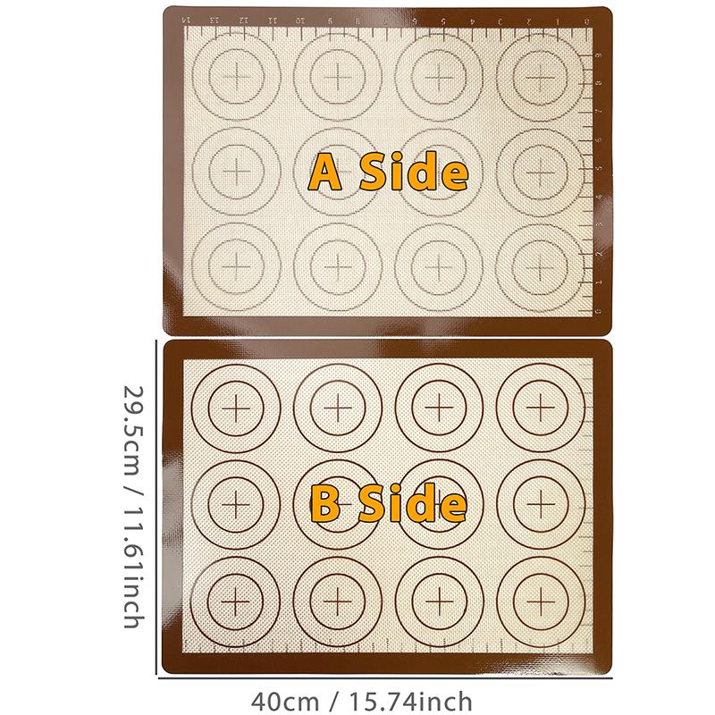 1Pcs Silicone Baking Mat For Oven, Reusable Non-Stick Heat Resistant Bakeware Sheets With Measurements, For Cookie Pastry