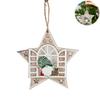 Christmas Pendant Decoration Wooden Christmas Ornaments Wooden Christmas Decorations Set for Home Parties Gnome Star
