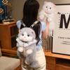 Simulationslätzchen Stoffpuppe Katze Plüschtier Niedliches Kuscheltier Realistische Kätzchenpuppe Baby Schlafkissen Weiches Kinderspielzeug für Mädchen Geschenk