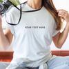 Custom Printed Unisex T Shirt Men's Ladies, Personalised Own Text T-Shirt Minima Unisex T-Shirt