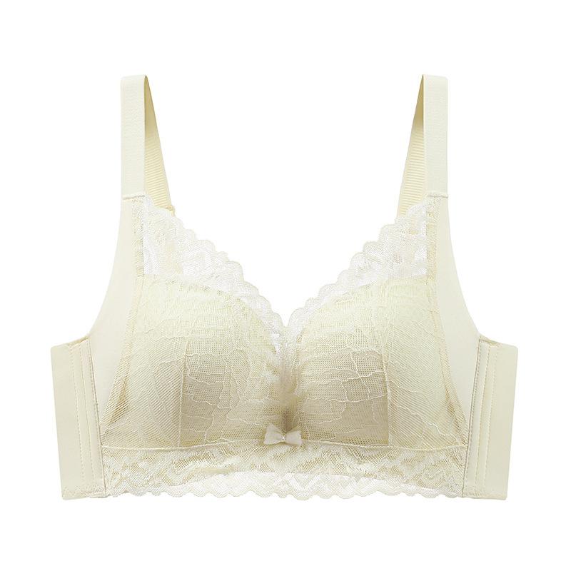 Women Green Lace Wireless Bra Comfortable Support Lingerie