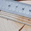 Real 925 Sterling Silver Box Chain for Jewelry Accessories Making Bracelet Necklace