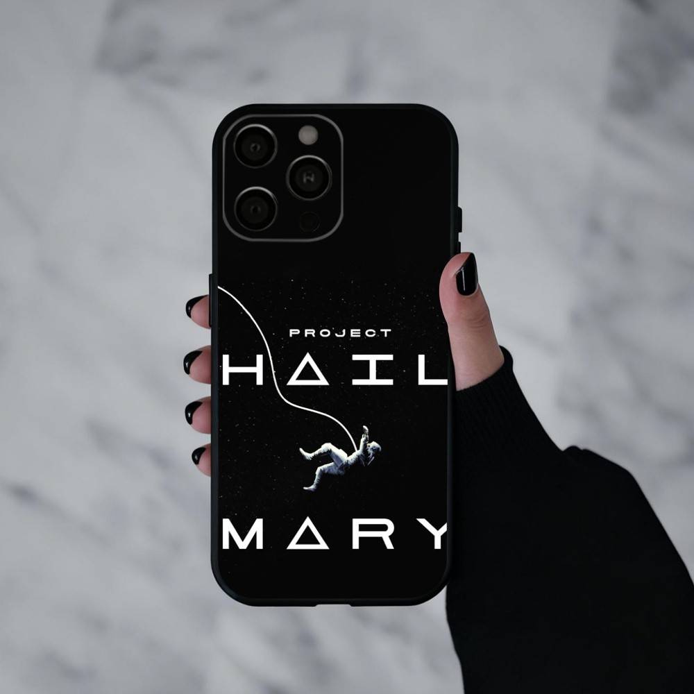 Trendiges Filmprojekt Hail M-Mary Kissen Handyhülle Für iPhone 17pro, 16,15,14,13,12,11 X XR Plus,Andere Weiche Schwarze Hülle