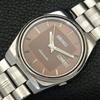 GENUINE VINTAGE SEIKO AUTOMATIC 7009A JAPAN MENS BROWN DIAL WATCH A701596-5